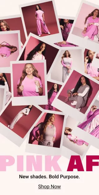 PINKAF Color Story including Peony Pink Blush Scrubs and Alloy Gray Scrubs on Sale